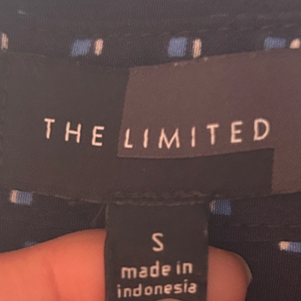 The Limited Black and Blue Geometric Top